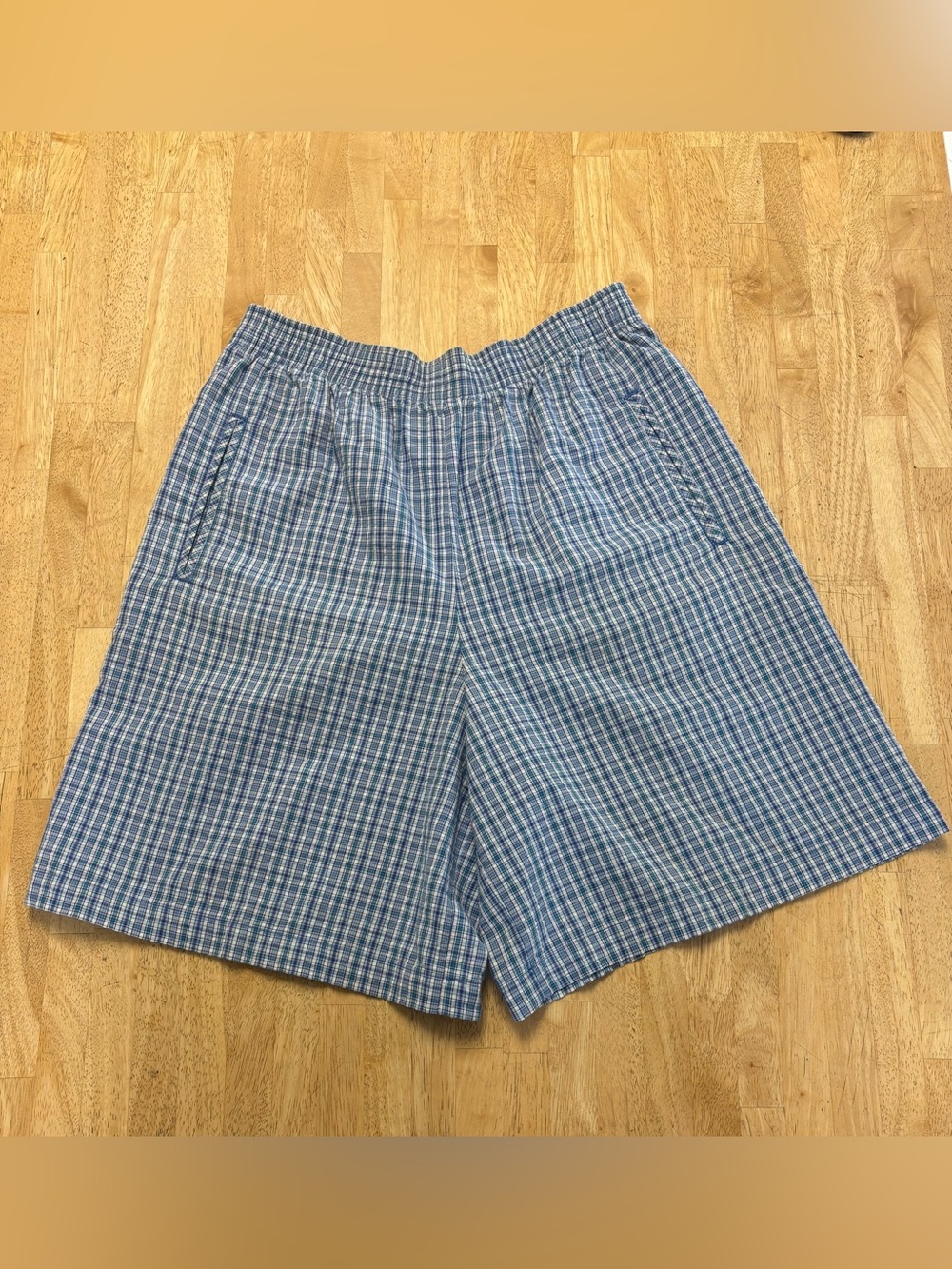 Vintage Koret Francisca Blue Plaid Women's Bermuda Shorts